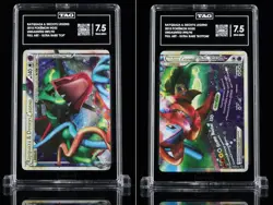 2010 POKEMON UNDAUNTED 89 & 90/90 RAYQUAZA & DEOXYS LEGEND TOP/BOTTOM TAG 7.5 NM - Image 1