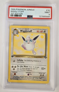 1999 Pokemon 1st Edition Jungle Wigglytuff #32 Non Holo PSA 9 Mint - Image 1