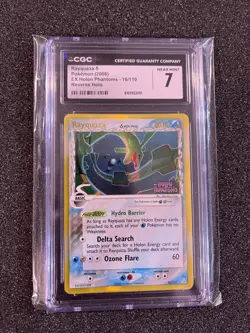 Pokemon Rayquaza, Reverse Holo, EX Holon Phantoms 16/110, CGC 7, NM 2006 TCG - Image 3