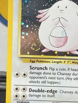 Pokemon TCG Chansey 003/130 Base Set 2 Holo Rare Vintage 2000 WOTC SWIRL!! - Image 4