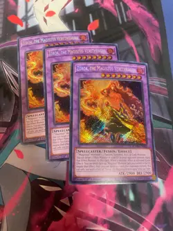 YUGIOH - ZOROA THE MAGISTUS VERETHRAGNA X3 - SECRET RARE - 1ST ED - NM - BLMM - Image 1