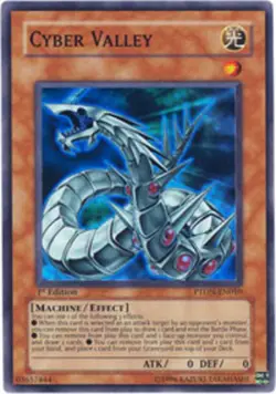Yugioh! MP Cyber Valley - PTDN-EN010 - Super Rare - 1st Edition Moderately Playe - Image 1
