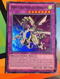 Yugioh Odd-Eyes Vortex Dragon PEVO-EN030 Super Rare 1st Ed NM - Image 1
