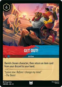 4x Get Out! - 148/204 - Uncommon NM-Mint Disney Lorcana: Reign of Jafar Lorcana - Image 1