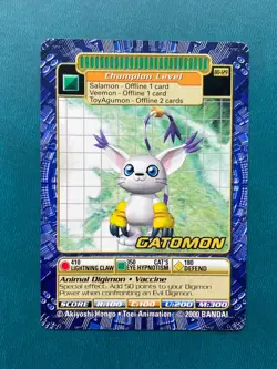 BO-129 Gatomon Digimon Card Digi-Battle Series 3 2000 Bandai - Image 1