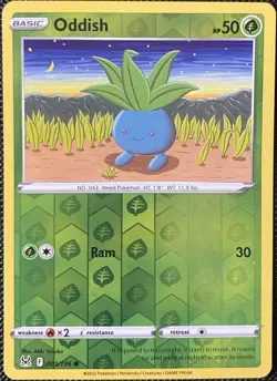 Oddish 001/196 Swsh11: Lost Origin Reverse Holo - Pokemon Card - Image 1