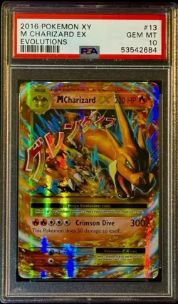 2016 POKEMON XY M Charizard EX #13 Evolutions PSA 10!! - Image 1
