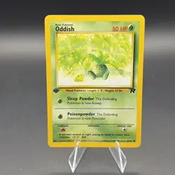 Pokemon Team Rocket 1st Edition Regular Finish Oddish 63/82 NM - Image 1