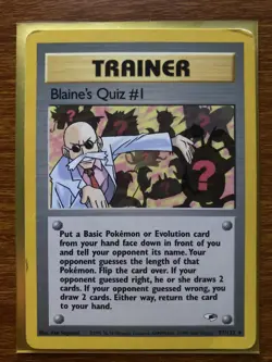 Blaine's Quiz #1 #97 Pokemon Gym Heroes - Image 1