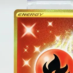 Pokemon TCG Fire Energy Fusion Strike 284/264 Secret Rare Holo Gold NM - Image 2