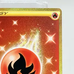 Pokemon TCG Fire Energy Fusion Strike 284/264 Secret Rare Holo Gold NM - Image 3