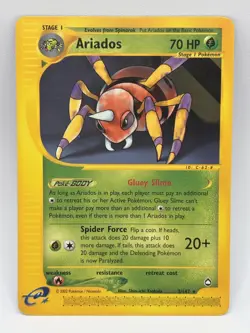 Ariados 3/147 Rare E Reader 2002 Pokemon Aquapolis Rare Lightly Played - Image 1
