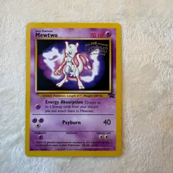 Pokemon TCG Mewtwo Black Star Promo 3 WOTC 1999 WB ‘The First Movie’ Stamp NM - Image 1