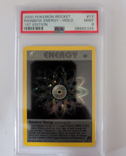 2000 Pokemon Rocket Rainbow Energy-Holo #17 MINT PSA 9 1st Edition - Image 1