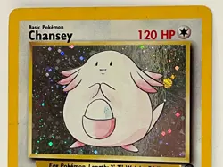 Vintage 2000 Pokemon TCG Base Set 2 CHANSEY HOLO Rare 31/130 HP English, Unltd - Image 2