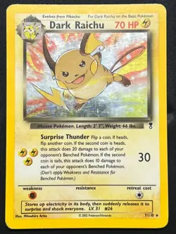 2000 POKEMON ROCKET 83/82 DARK RAICHU HOLO MODERATELY PLAYED/MP - Image 1