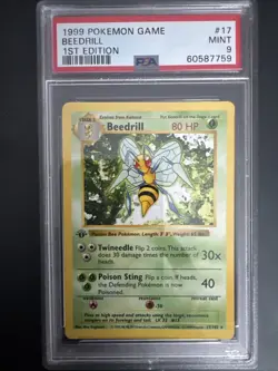 1999 Pokemon Game Beedrill 1st Edition Mint 9 - Image 1