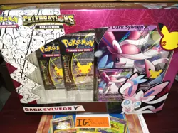 Pokemon 2021 Celebrations Dark Slyveon V Collection Box Sealed - Image 1
