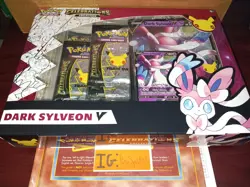 Pokemon 2021 Celebrations Dark Slyveon V Collection Box Sealed - Image 3