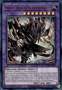 Primite Dragon Nether Berzelius - Ultra Rare 1st Edition DUAD-EN035 NM YuGiOh - Image 1