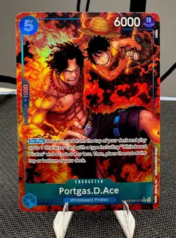 ONE PIECE Portgas D. Ace Treasure Rare #OP08-052 Foil Royal Blood NM English - Image 1