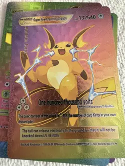 Super Fire-Breathing Dragon Silver Foil🔥FAN ART 🔥Card - Image 1