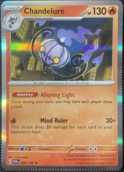 Chandelure 038/167 Sv06: Twilight Masquerade Holo - Pokemon Card - Image 1