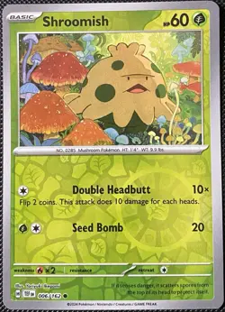 Shroomish 006/162 SV05: Temporal Forces Reverse Holo - Pokemon Card - Image 1