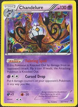 Chandelure 43/119 XY - Phantom Forces Holo - Pokemon Card - Image 1