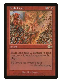 Fault Line MTG Urza's Saga Rare LP Lightly Played Single Card - Image 1