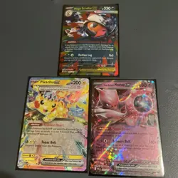 3 Card Ex Lot Ascended Hero’s Pokemon Lot All NM Pikachu Ex 057/217 - Image 1