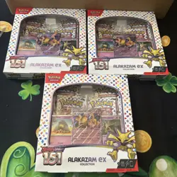 Lot Of 3 Pokemon TCG 151 Alakazam ex Collection Box Sealed Scarlet And Violet - Image 1