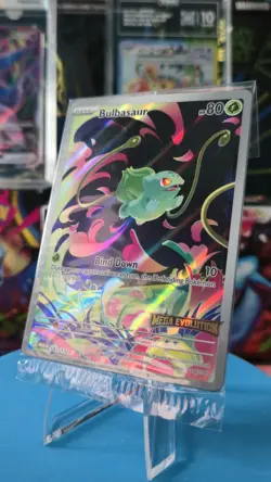 Bulbasaur Mega Evolution Stamped 133/132 Holo Illustration Rare Pokemon TCG NM - Image 1