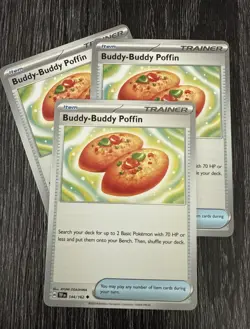 3x Buddy Buddy Puffin 144/162 Temporal Forces Uncommon Pokemon - Image 1