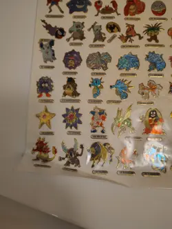 Pokemon Holo Vintage Long Sticker Sheet Monsters. 2000 Lazer Stickers. Unusual - Image 4