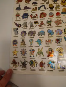 Pokemon Holo Vintage Long Sticker Sheet Monsters. 2000 Lazer Stickers. Unusual - Image 5