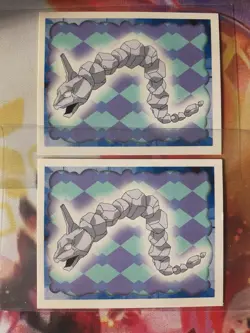 Pair of Onix #95 1999 Merlin Pokemon Stickers LP-NM - Image 1