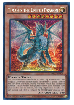 Timaeus the United Dragon Prismatic Secret Rare MP23-EN003 YuGiOh - Image 1