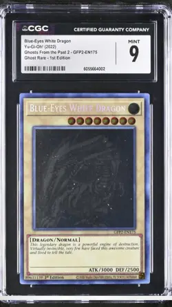 Blue-Eyes White Dragon Yu-Gi-Oh! Ghosts from the Past 2 GFP2-EN175 CGC MINT 9 - Image 1