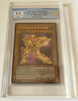 Yu-Gi-Oh! Karte EEN-DE007 Elementarheld Bladedge Ultimate Rare EGS 5.5 (PSA) 1st - Image 1