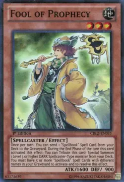 1x (EX) Fool of Prophecy - CBLZ-EN035 - Super Rare - 1st Edition YuGiOh - Image 1