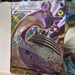 Lapras VMAX Shiny Holo Card Limited Edition Fan Art New Back Card - Image 2