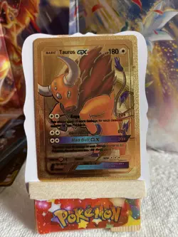 Tauros GX - Gold Foil Pokemon Card 🔥Fan Art🔥NM - Image 1