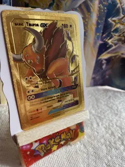 Tauros GX - Gold Foil Pokemon Card 🔥Fan Art🔥NM - Image 2