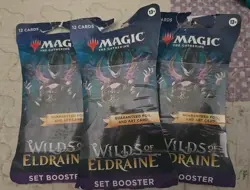 Magic: The Gathering Wilds of Eldraine Set Booster 3 Packs 12 Cards Foil Art - Image 1