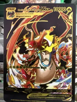 Charizard Ash Vmax Black Fan Art Cards NM - Image 1