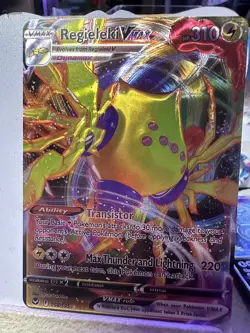 Regieleki VMAX Shiny 🕺Fan Art🕺Holo Card Limited Edition Collectable Card - Image 1