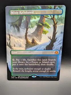 MTG - Misty Rainforest - BORDERLESS - Land (G/U) - TDM SPG #111 - Mythic - NM - Image 1