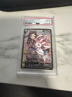 2022 POKEMON SWORD & SHIELD BRILLIANT STARS #TG14 FULL ART/SYLVEON V PSA 10 - Image 1