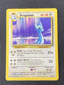 Pokemon TCG Dragonair Base Set Unlimited Rare Card 18/102 NM/LP Condition - Image 1